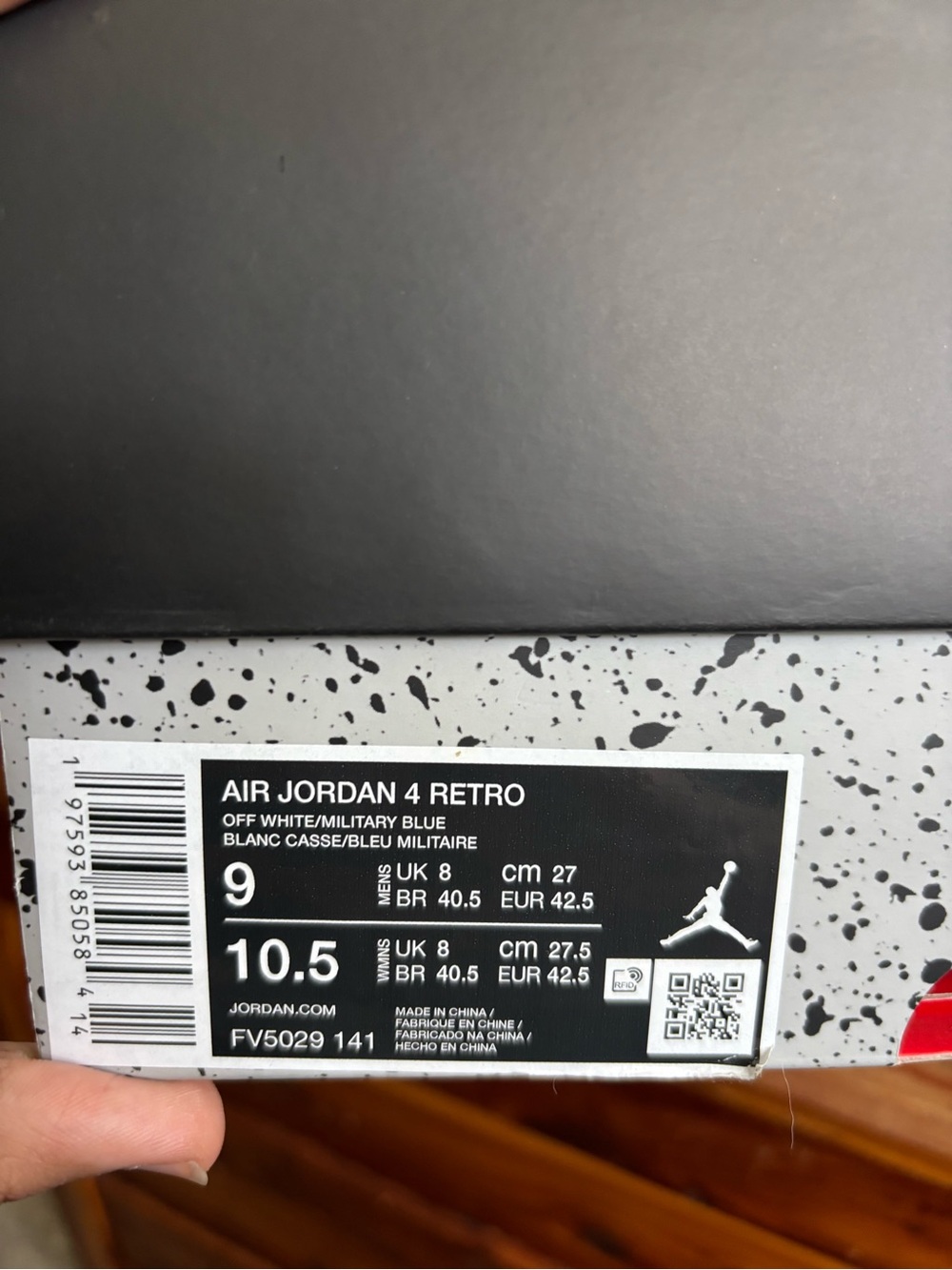 Jordan 4 military blue size 9 - Picture 3 of 3